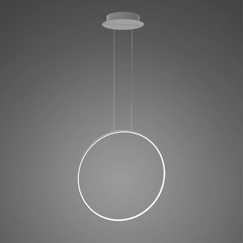 ⁨Lampa wisząca Ledowe Okręgi No.1 X 60cm 4k srebrna Dali (Barwa światła dzienna, Kolor srebrny, Możliwość ściemniania tak)⁩ w sklepie Wasserman.eu