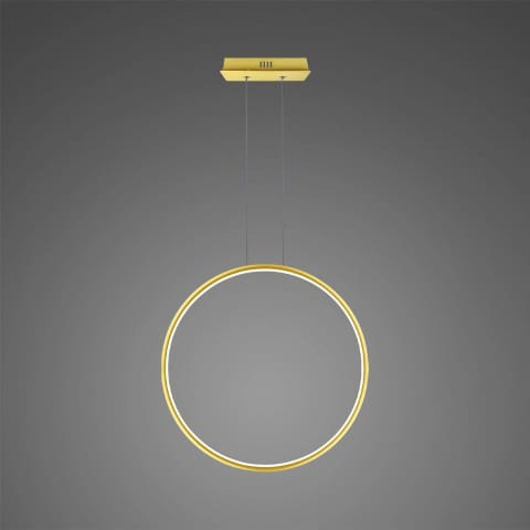 ⁨Lampa wisząca Ledowe Okręgi No.1 X 60cm 3k złota Dali (Barwa światła delikatnie ciepła, Kolor Złoty, Możliwość ściemniania tak)⁩ w sklepie Wasserman.eu