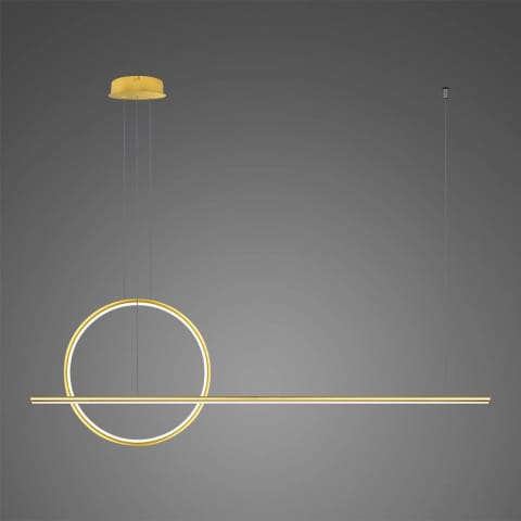 ⁨Lampa wisząca Linea No.2 40cm 4k złota (Barwa światła barwa dzienna, Kolor Złoty, Możliwość ściemniania nie)⁩ w sklepie Wasserman.eu