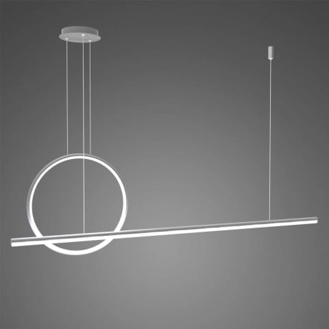 ⁨Lampa wisząca Linea No.2 40cm 3k srebrna (Barwa światła delikatnie ciepła, Kolor srebrny, Możliwość ściemniania nie)⁩ w sklepie Wasserman.eu