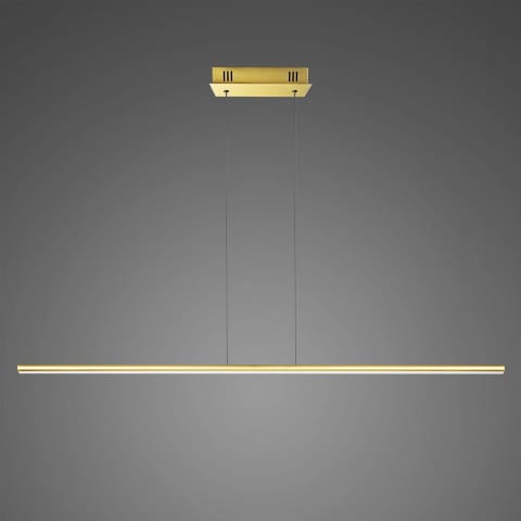 ⁨Pendant lamp LINEA No.1 120 cm 3k gold dimmable Altavola Design (Light colour slightly warm, Gold color, Dimmable yes)⁩ at Wasserman.eu