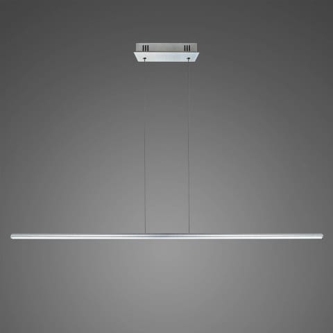 ⁨Lampa wisząca Linea No.1 120cm 3k srebrna ściemnialna (Barwa światła delikatnie ciepła, Kolor srebrny, Możliwość ściemniania tak)⁩ w sklepie Wasserman.eu