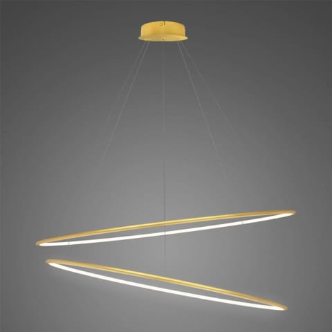 ⁨Lampa Ledowe Okręgi No.2 120cm 4k złota Dali (Barwa światła dzienna, Kolor Złoty, Możliwość ściemniania tak)⁩ w sklepie Wasserman.eu