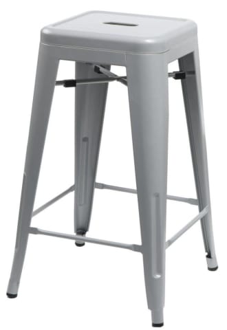 ⁨Paris Bar Stool 66cm Tolix inspired grey (grey)⁩ at Wasserman.eu