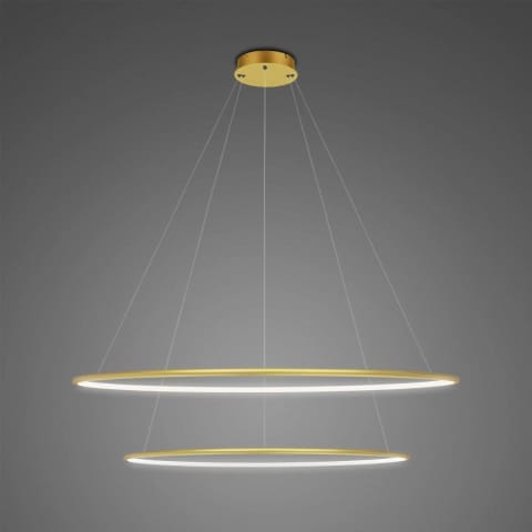 ⁨Lampa Ledowe Okręgi No.2 80cm 4k złota Dali (Barwa światła dzienna, Kolor Złoty, Możliwość ściemniania tak)⁩ w sklepie Wasserman.eu