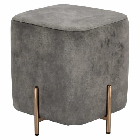 ⁨Izbit Velvet Pouf light grey⁩ at Wasserman.eu