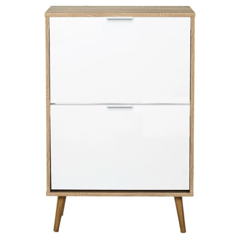 Szafka na buty Sabana biała/naturalna w sklepie Wasserman.eu