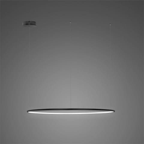 ⁨Lampa wisząca Ledowe Okręgi No.1 CO 80cm 3k czarna (Barwa światła delikatnie ciepła, Kierunek padania światła do wewnątrz, Kolor Czarny, Możliwość ściemniania nie)⁩ w sklepie Wasserman.eu