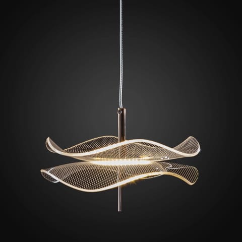 ⁨Lampa wisząca Mariposa złota 4000K (Barwa światła barwa dzienna, Kolor Złoty, Możliwość ściemniania nie)⁩ w sklepie Wasserman.eu