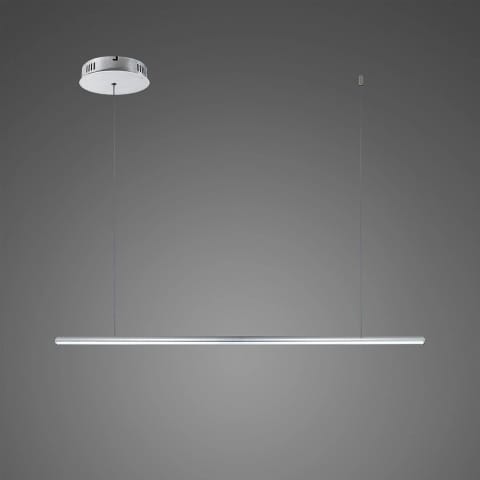 ⁨Lampa wisząca Linea No.1B 100cm 3k srebrna (Barwa światła delikatnie ciepła, Kolor srebrny, Możliwość ściemniania nie)⁩ w sklepie Wasserman.eu