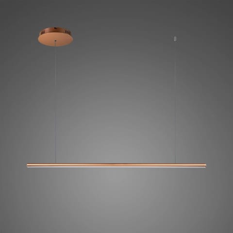 ⁨Lampa wisząca Linea No.1B 100cm 4k miedziana ściemnialna (Barwa światła delikatnie ciepła, Kolor miedziany, Możliwość ściemniania tak)⁩ w sklepie Wasserman.eu