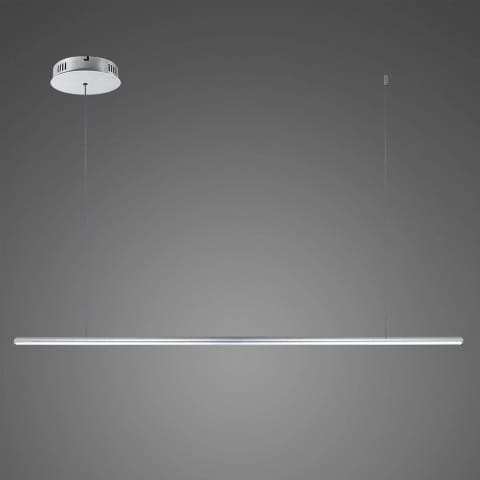 ⁨Lampa wisząca Linea No.1B 120cm 3k srebrna (Barwa światła delikatnie ciepła, Kolor miedziany, Możliwość ściemniania nie)⁩ w sklepie Wasserman.eu