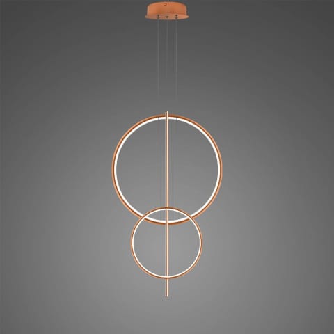 ⁨Lampa wisząca Linea No.5 60/40cm miedziana 3k (Barwa światła delikatnie ciepła, Kolor miedziany, Możliwość ściemniania nie)⁩ w sklepie Wasserman.eu