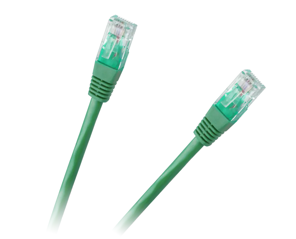 ⁨Patchcord kabel UTP 8c wtyk-wtyk 1.0m CCA zielony⁩ w sklepie Wasserman.eu