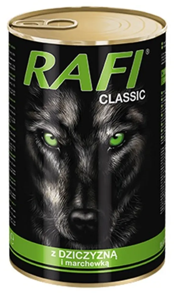 ⁨Rafi Pies Classic Dziczyzna i marchewka w sosie 1240g⁩ w sklepie Wasserman.eu