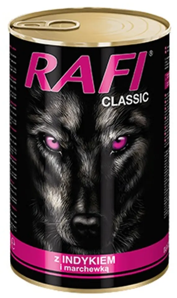 ⁨Rafi Pies Classic Indyk i marchewka w sosie 1240g⁩ w sklepie Wasserman.eu