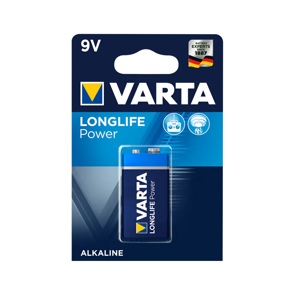 ⁨Bateria alkaliczna VARTA 9V LONGLIFE 1szt./bl.⁩ w sklepie Wasserman.eu