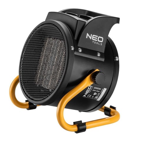 ⁨NEO TOOLS 90-062 electric space heater Ceramic PTC 2000 W Black⁩ at Wasserman.eu