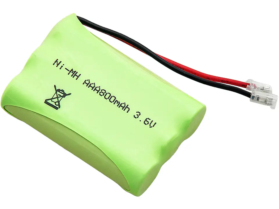 ⁨Rechargeable battery NiMH 3V6 800mAh 3x AAA⁩ at Wasserman.eu