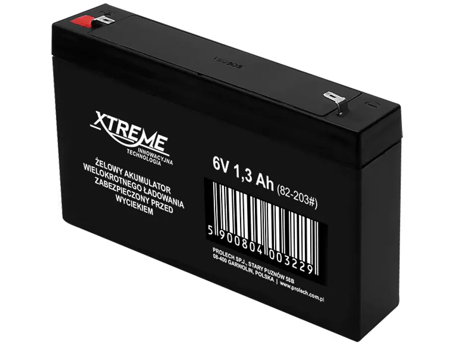 82-203# Akumulator żelowy 6v 1.3ah xtreme w sklepie Wasserman.eu