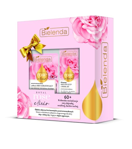 ⁨BIELENDA Zestaw prezentowy Royal Rose Elixir 60+ Krem na dzień i noc 50ml+Krem pod oczy 15ml⁩ w sklepie Wasserman.eu