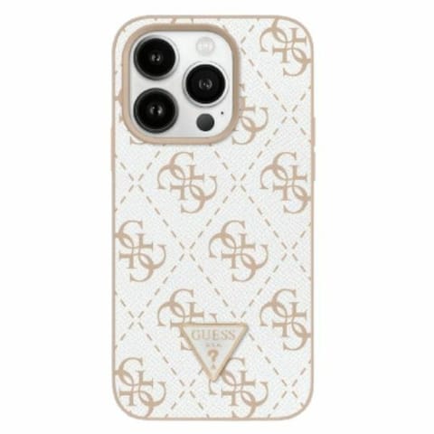 ⁨Guess GUHCP16LPG4GPH iPhone 16 Pro 6.3" biały/white hardcase New 4G Triangle⁩ w sklepie Wasserman.eu