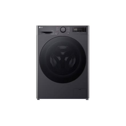 ⁨LG | Washing machine with dryer | F4DR510S2M | Energy efficiency class A | Front loading | Washing capacity 10 kg | 1400 RPM | Depth 56.5 cm | Width 60 cm | Display | LED | Drying system | Drying capacity 6 kg | Steam function | Direct drive | Middle Blac⁩ at Wasserman.eu