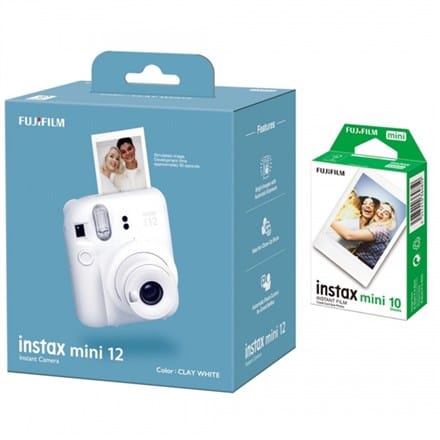 ⁨Fujifilm | Instax Mini 12 Camera + Instax Mini Glossy (10pl) | Caly White | 800⁩ at Wasserman.eu