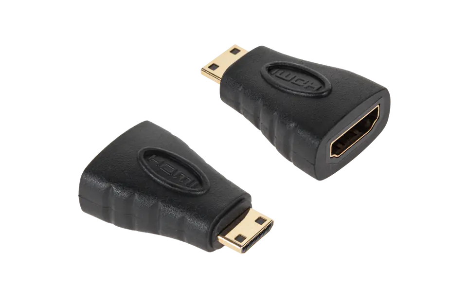 ⁨Złącze HDMI gniazdo-wtyk mini HDMI pozłacany⁩ w sklepie Wasserman.eu