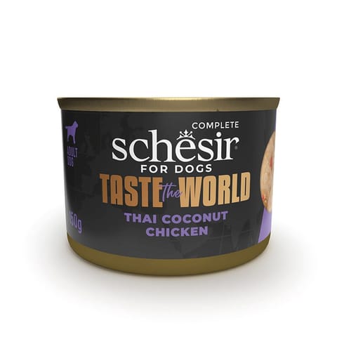 ⁨SCHESIR Taste the world Chicken thai coconut - wet dog food - 150g⁩ at Wasserman.eu