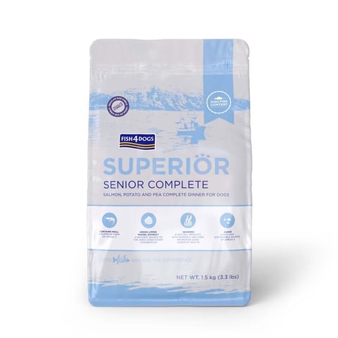 ⁨Fish4Dogs Superior Senior z łososiem (S) 1,5kg⁩ w sklepie Wasserman.eu