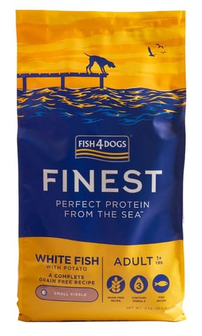 ⁨Fish4Dogs Finest Ocean z białą rybą Adult 12kg⁩ w sklepie Wasserman.eu