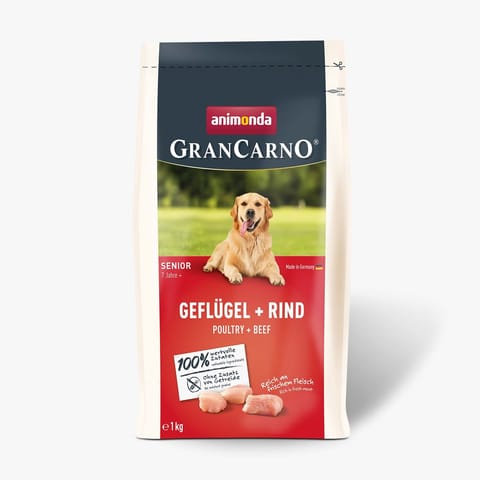 ⁨ANIMONDA Gran Carno Senior Poultry with Beef - dry dog ​​food - 1 kg⁩ at Wasserman.eu