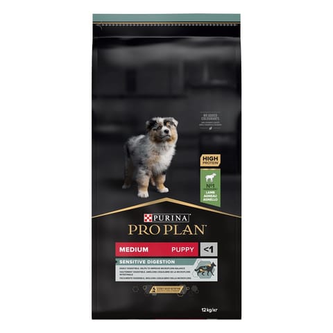 ⁨Purina Pro Plan Medium Puppy Sensitive  OPTIDIGEST Jagnięcina 12kg⁩ w sklepie Wasserman.eu