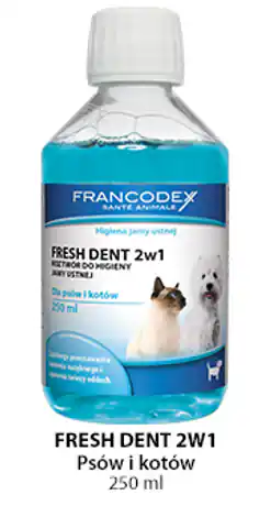 ⁨FRANCODEX PL Fresh dent - Flüssigkeit für die Mundhygiene für Hunde und Katzen 250 ml [FR179120]⁩ im Wasserman.eu