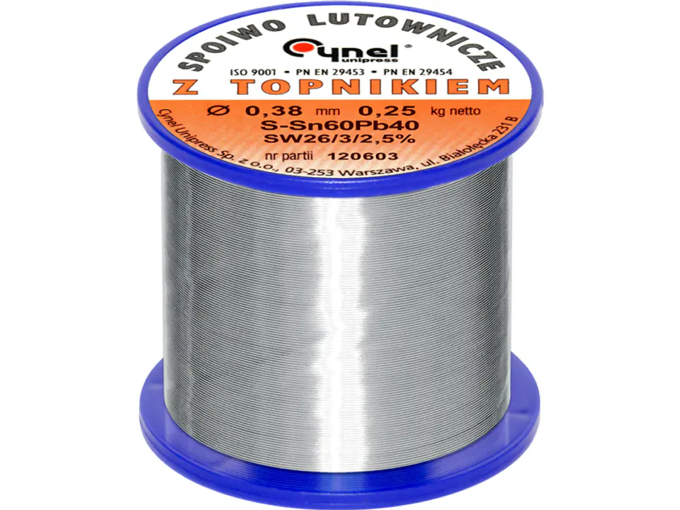 Cyna 0,38/250g/spoiwo LC60-SW26 w sklepie Wasserman.eu