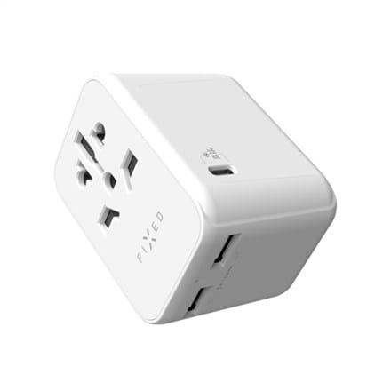 ⁨Poprawiono | Adapter świata Voyager | FIXCT30-1C2A-WH | USB-A/USB-C | Adapter podróżny⁩ w sklepie Wasserman.eu