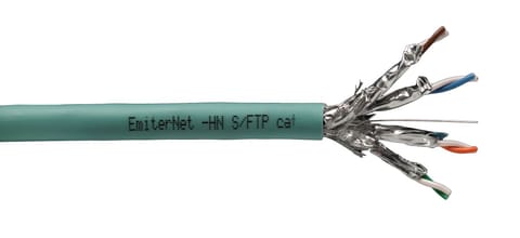 ⁨Emitter Net S/FTP Cat.7 1000MHz B2ca LSZH-FR Cable, 4x2x23AWG Wire⁩ at Wasserman.eu