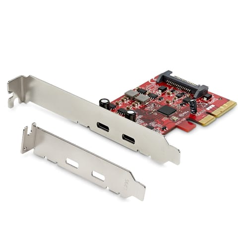 ⁨StarTech.com 2-port 10Gbps USB C PCIe Card - USB 3.1 Gen 2 Type-C PCI Express Host Controller Add-On Card - Expansion Card - USB 3.2 Gen 2x1 PCIe Adapter 15W/port - Windows, macOS, Linux⁩ at Wasserman.eu