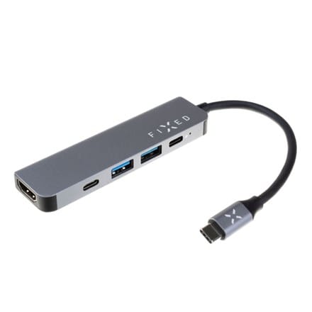 ⁨Fixed | 5-port USB-C HUB Mini for laptops and tablets | FIXHU-MN-GR | Gray⁩ at Wasserman.eu