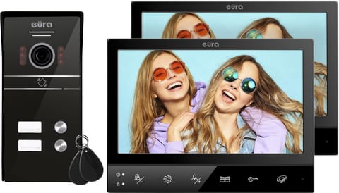 ⁨VIDEO DOORBELL EURA VDP-80C5 2-family, black⁩ at Wasserman.eu