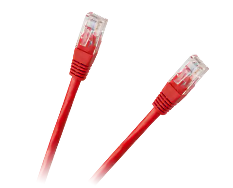 ⁨Patchcord kabel UTP 8c wtyk-wtyk 0,5m CCA czerwony  cat.6e⁩ w sklepie Wasserman.eu