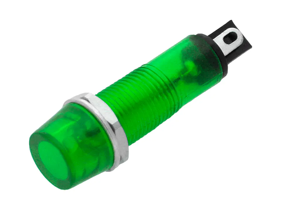 ⁨0655# Kontrolka neonowa 6mm (zielona) 230v⁩ w sklepie Wasserman.eu