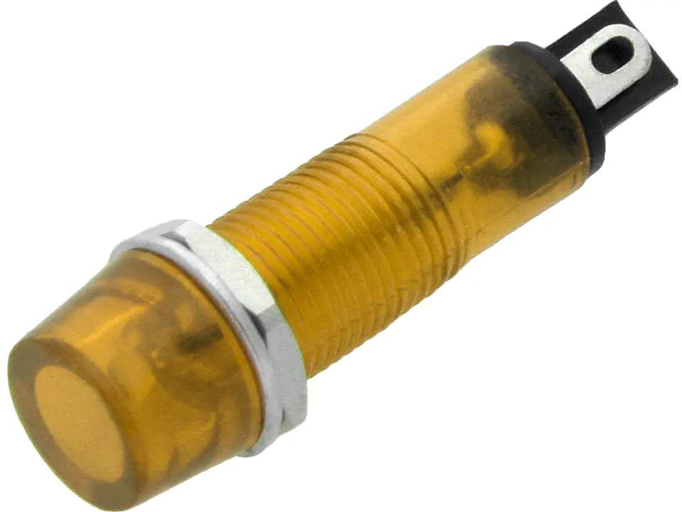 ⁨0654# Kontrolka neonowa 9mm (żółta)  230v⁩ w sklepie Wasserman.eu
