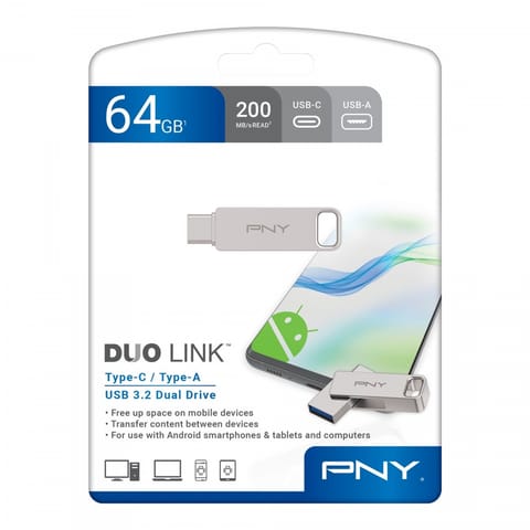 ⁨Pendrive 64GB USB 3.2 Duo-Link P-FDI64GDULINKTYC-GE⁩ w sklepie Wasserman.eu