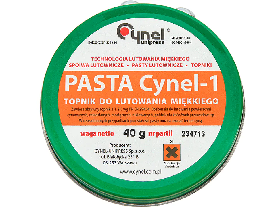 ⁨3284#                Pasta lutownicza  40g cynel⁩ w sklepie Wasserman.eu