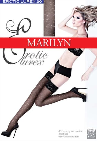 ⁨POŃCZOCHY MARILYN EROTIC LUREX 20 (kolor szary, rozmiar 1/2)⁩ w sklepie Wasserman.eu