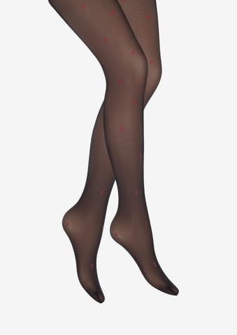 ⁨RAJSTOPY MARILYN EMMY C07 (kolor Black-red , rozmiar 1/2)⁩ w sklepie Wasserman.eu