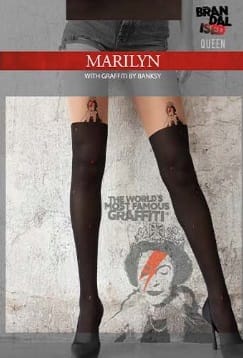 ⁨RAJSTOPY MARILYN ZAZU BANKSY QUEEN (kolor beige-black, rozmiar 3/4)⁩ w sklepie Wasserman.eu