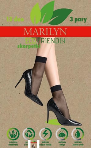 ⁨SKARPETY MARILYN ECO WOMAN 3 PARY (kolor black, rozmiar uniwersalny)⁩ w sklepie Wasserman.eu